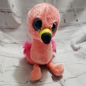 Ty Beanie Boos 6-inch GILDA Pink Flamingo Plush Stuffed Animal Toy Year 2017